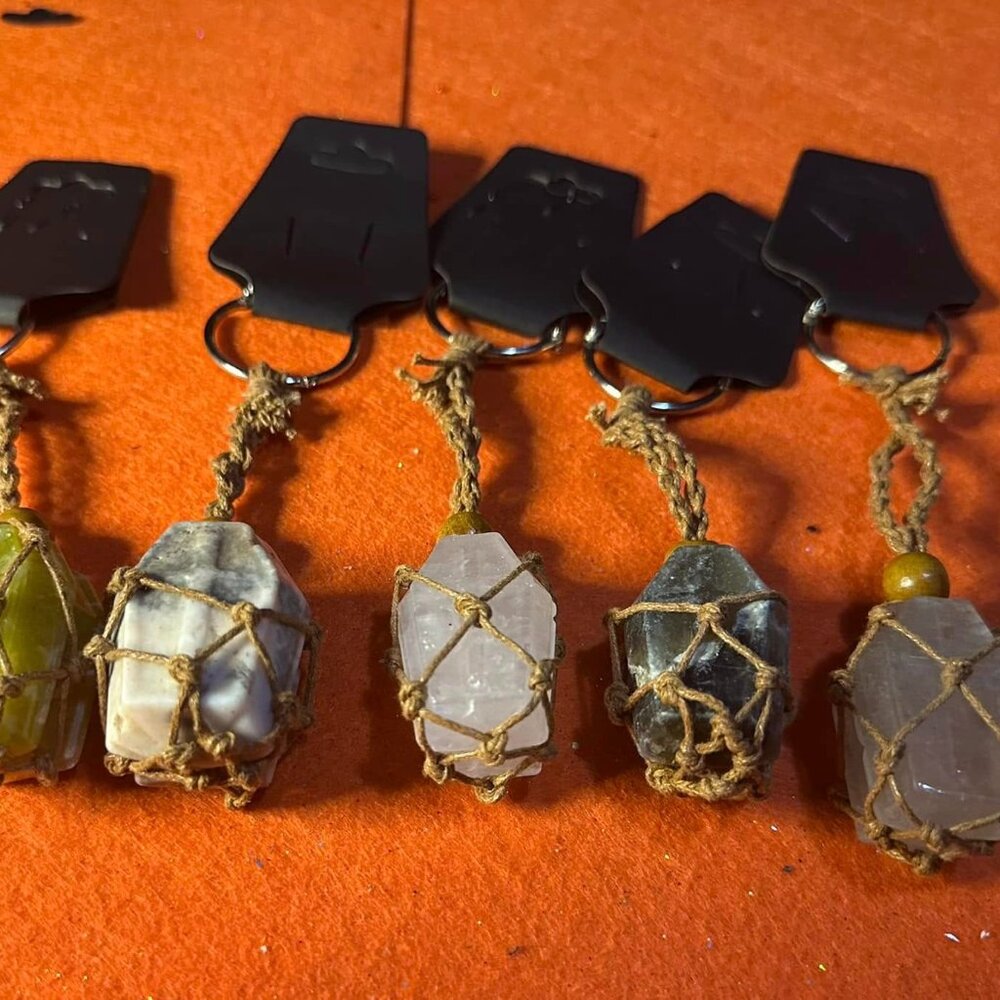 Rope Woven caged Coffin key chains